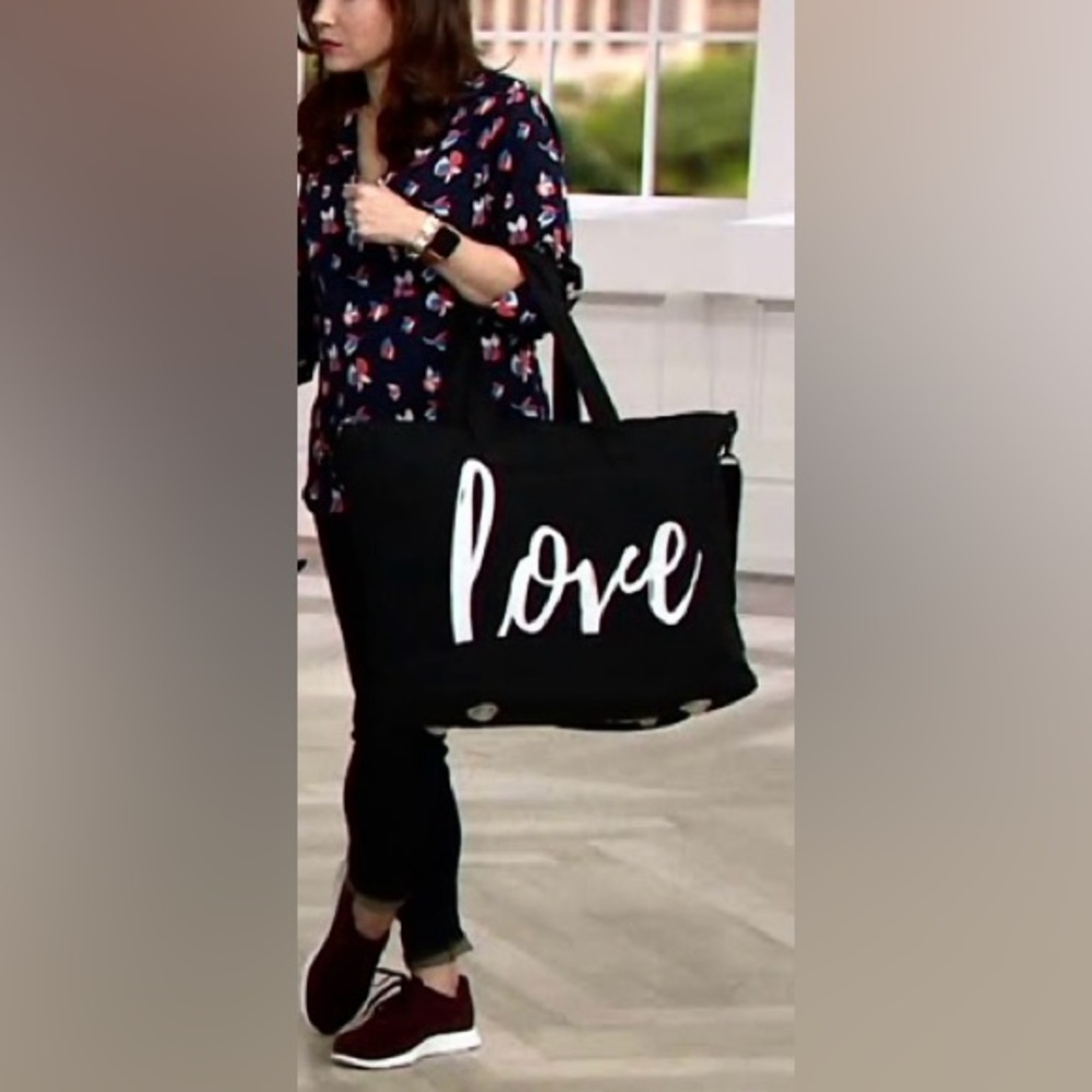 Lug Midnight Black Aerial “Love” Tote